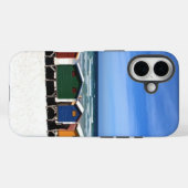 カラフルなビーチハットの列 Case-Mate iPhoneケース (裏面 (横))