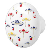 カラフルなビーチパラソルおよびビーチボールのカスタム セラミックノブ (右)