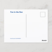 カラフルなビーチパラソル ポストカード (裏面)