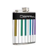 カラフルなピアノが付いているクールなキーボードは音楽フラスコを調整します フラスク (右)