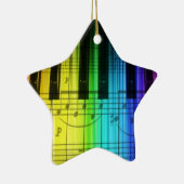 カラフルなピアノキーボードのオーナメント セラミックオーナメント (右)