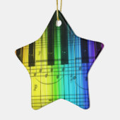 カラフルなピアノキーボードのオーナメント セラミックオーナメント (左)