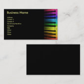 カラフルなピアノキーボードの名刺 名刺 (正面/裏面)