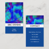 カラフルなピクセルパターン際立つカバー 名刺 (正面/裏面)