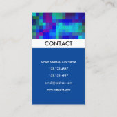 カラフルなピクセルパターン際立つカバー 名刺 (裏面)