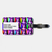 カラフルなピット・ブルの写実的な荷物のラベルに斑点を付ける簡単 ラゲッジタグ (裏面横)