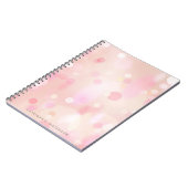 カラフルなピンクのパステルは《写真》ぼけ味のカスタムのノートをつけます ノートブック (左側)