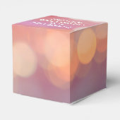 カラフルなピンクのボケ光のお礼2"パーティー フェイバーボックス (裏面サイド)