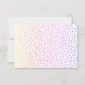 カラフルなピンクの斑点 誕生日 女の子 フォト サンキューカード (裏面)