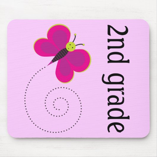 カラフルなピンクの第2等級の先生のマウスパッド マウスパッド (正面)