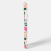 カラフルなピンクの花園のモノグラム Case-Mate iPhoneケース (裏面 / 左)