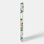 カラフルなピンクの花園のモノグラム Case-Mate iPhoneケース (裏面 / 右)