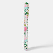 カラフルなピンクの花園のモノグラム Case-Mate iPhoneケース (裏面 / 右)