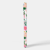 カラフルなピンクの花園のモノグラム Case-Mate iPhoneケース (裏面 / 左)