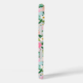 カラフルなピンクの花園のモノグラム Case-Mate iPhoneケース (裏面 / 右)