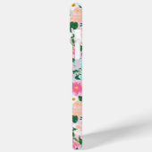 カラフルなピンクの花園のモノグラム Case-Mate iPhoneケース (裏面 / 左)