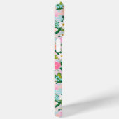 カラフルなピンクの花園のモノグラム Case-Mate iPhoneケース (裏面 / 右)