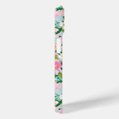 カラフルなピンクの花園のモノグラム Case-Mate iPhoneケース (裏面 / 右)