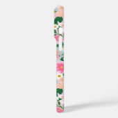 カラフルなピンクの花園モノグラム Case-Mate iPhoneケース (裏面 / 左)