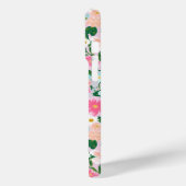 カラフルなピンクの花園モノグラム Case-Mate iPhoneケース (裏面 / 左)