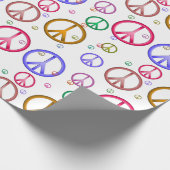 カラフルなピースサインの包装紙 ラッピングペーパー (角)