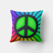 カラフルなピースサイン クッション (裏面)