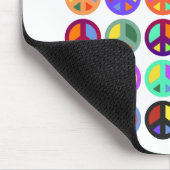 カラフルなピースサイン マウスパッド (コーナー)