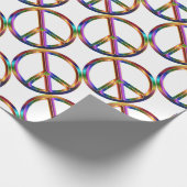 カラフルなピースサイン ラッピングペーパー (角)