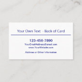 カラフルなピースマーク 名刺 (裏面)