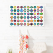 カラフルなピースマーク 横断幕 (インサイチュ)