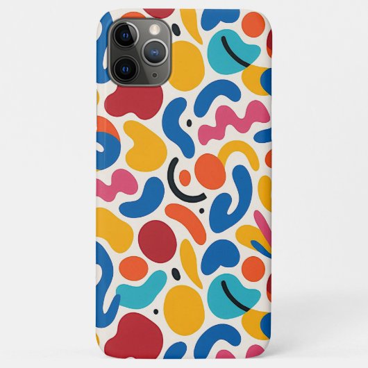 カラフルなファンキーな不定形の形状アートパターン Case-Mate iPhoneケース (裏面)