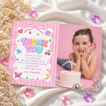 カラフルなファンタジーな宝石の女の子の誕生日写真