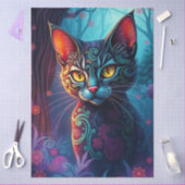 カラフルなファンタジーキャット 薄葉紙 (クラフト)
