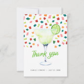 カラフルなフィエスタ ブライダルシャワー 感謝カード (正面)