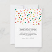 カラフルなフィエスタ ブライダルシャワー 感謝カード (裏面)