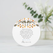 カラフルなフィエスタ ボタニカル 15歳の誕生日お礼 招待状 (スタンド正面)