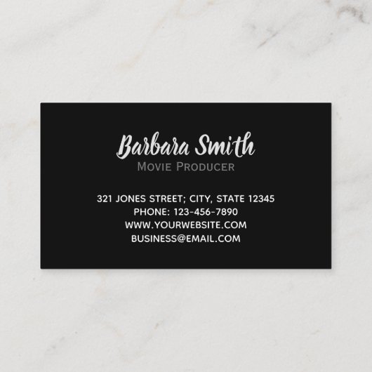 カラフルなフィルムは映画制作者を除去します 名刺 (裏面)