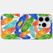 カラフルなフェザーパターン - 水彩抽象画 Case-Mate iPhoneケース (裏面 (横))