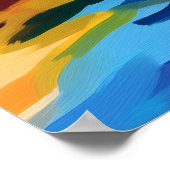カラフルなフォーヴィスト アムステルダム運河の壁画アート ポスター (角)