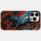 カラフルなフクロウと山々が息を吹き返すような空の下 Case-Mate iPhoneケース (裏面 (横))