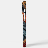 カラフルなフクロウのデザイン 山々と夕焼け Case-Mate iPhoneケース (裏面 / 左)