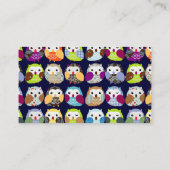 カラフルなフクロウの名刺 名刺 (裏面)