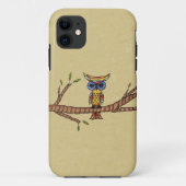 カラフルなフクロウの枝 Case-Mate iPhoneケース (裏面)