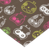 カラフルなフクロウの落書きの背景パターン テーブルクロス (アングル)