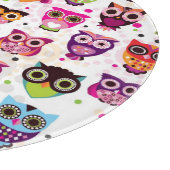 カラフルなフクロウパターン子供への2 カッティングボード (角)