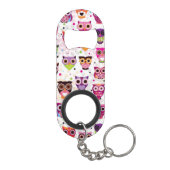 カラフルなフクロウパターン子供への2 キーホルダー栓抜き (裏面)