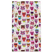 カラフルなフクロウパターン子供への2 スモールペーパーバッグ (裏面)