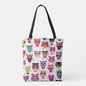 カラフルなフクロウパターン子供への2 トートバッグ (裏面)