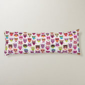 カラフルなフクロウパターン子供への2 ボディピロー (裏面)