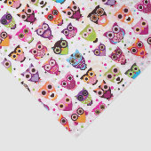 カラフルなフクロウパターン子供への2 薄葉紙 (詳細)